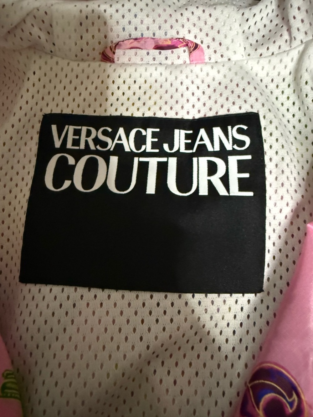 Versace Jeans Couture Pink Multicolor Printed Windbreaker Jacket - Picture 5 of 7